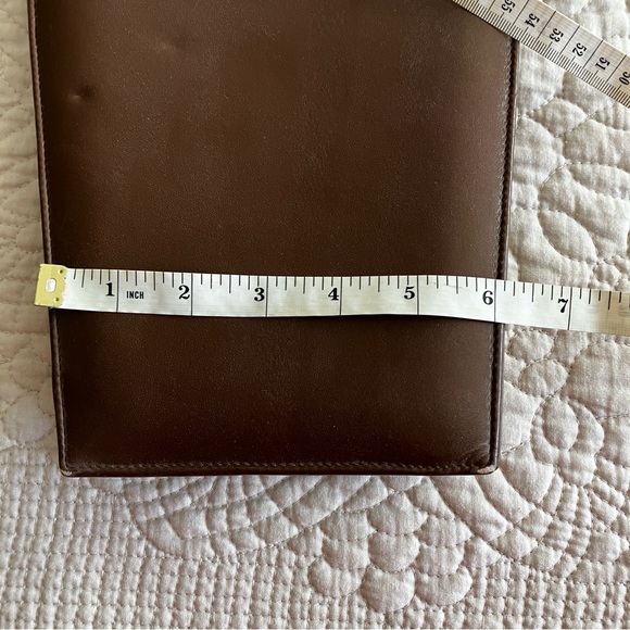 VTG Safi brown leather rectangular bag w/chain shoulder strap - Picture 10 of 10